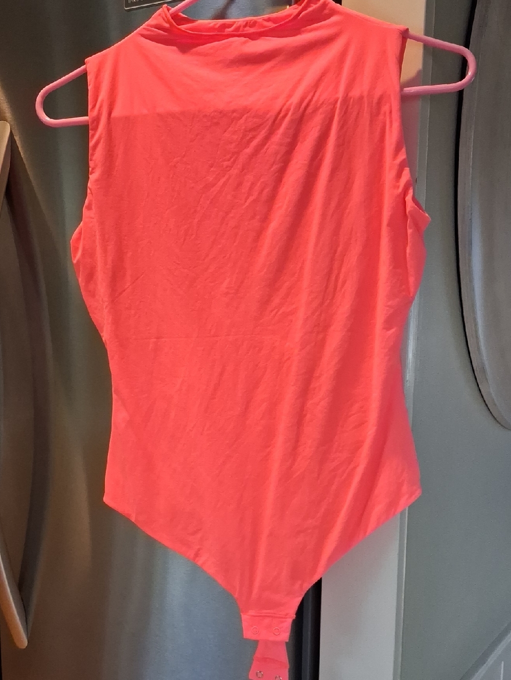 SKIMS Sleeveless Neon Coral Bodysuit